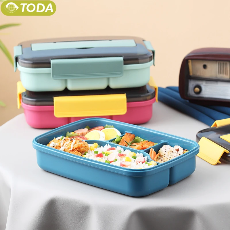 

Portable Leakproof Lunch Box, Food Storage Container, Compartment Bento Box, Large Capacity For Student, Kids, School, Office