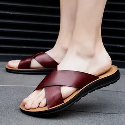 Men's Slippers Summer Large Size Outdoor Beach Casual Sandals Trend Men Shoes Flat Non-slip Comfortable Shoes Zapatillas