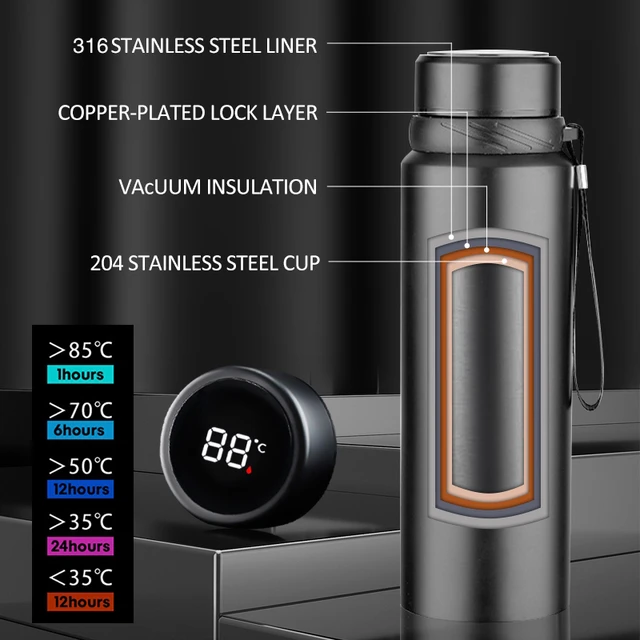 Water Bottle Keeps Temperature Temperature  Bottle Water Stainless Steel Hot  Cold - Vacuum Flasks & Thermoses - Aliexpress