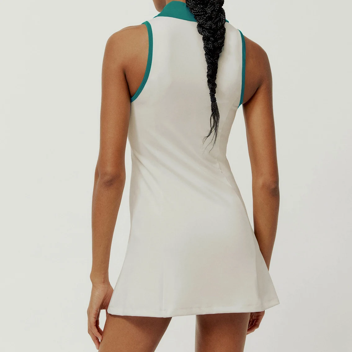 Women Sports Clothing Sean Tsing&reg; Sport Golf Tennis Dresses with Shorts Women Sleeveless Turn Down Collar Dress Badminton Workout Two Pieces Suits
