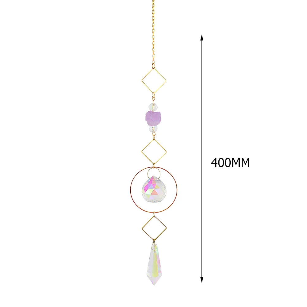 Crystal Sun Hanging Metal Pendant Home Lighting Accessory Garden Decoration