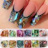 12Grids Nail Art Aurora Abalone Shell Flakes 3D Irregular Sea Shell Slices Nail Charms 1pcs Holographic Shell Sequins Nail Parts 1