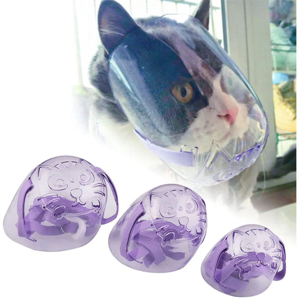 Breathable Cat Dog Muzzle Mouth Guard From Biting Chewing Grooming Restraint for All Cats and Pointed Mouth Dogs Cat Accessories