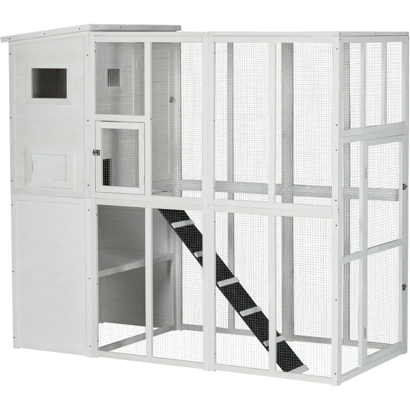 Large Outdoor Cat Catio with Waterproof Roof