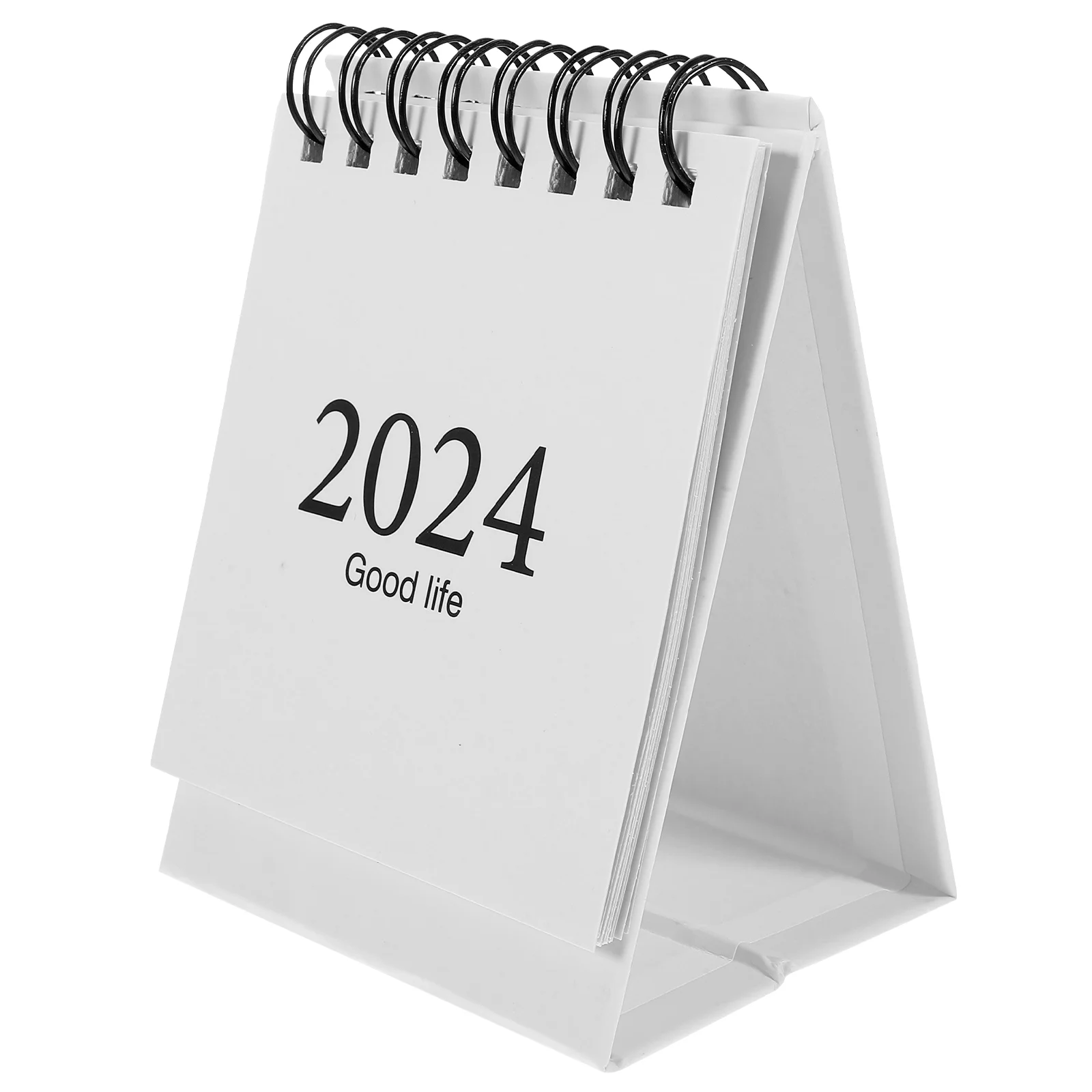 Turn The Page 2024 Mini Simple English Desk Calendar Desktop Ornament Office Paper