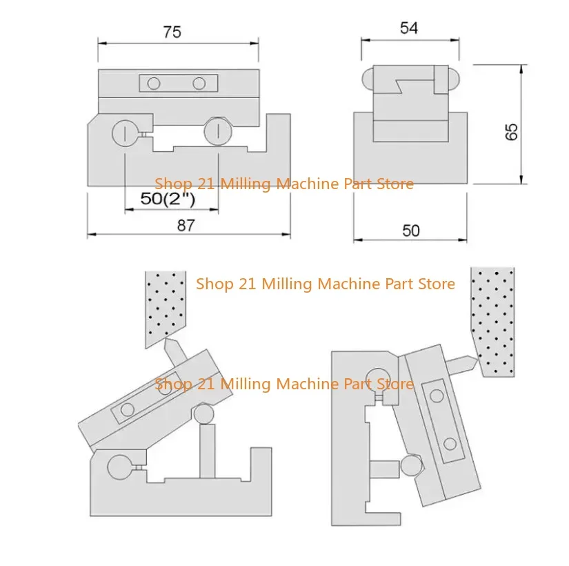 Precision Angle Sine Dresser AP50 Dressing Fixture 0-60 Degrees For Grinding Wheel CNC Grinding Machine 1PC 4