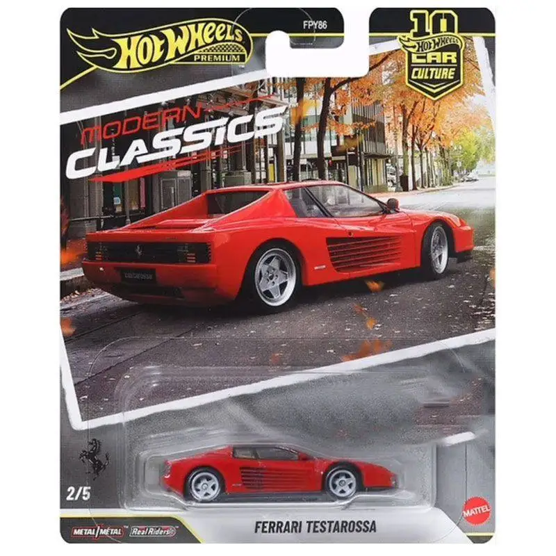 Hot Wheels Premium Modern Classics Ferrari Testarossa 2026 Yeni Araba Kültürü 1:64 Diecast Retro Araba Modeli Koleksiyon Araç Oyuncak
