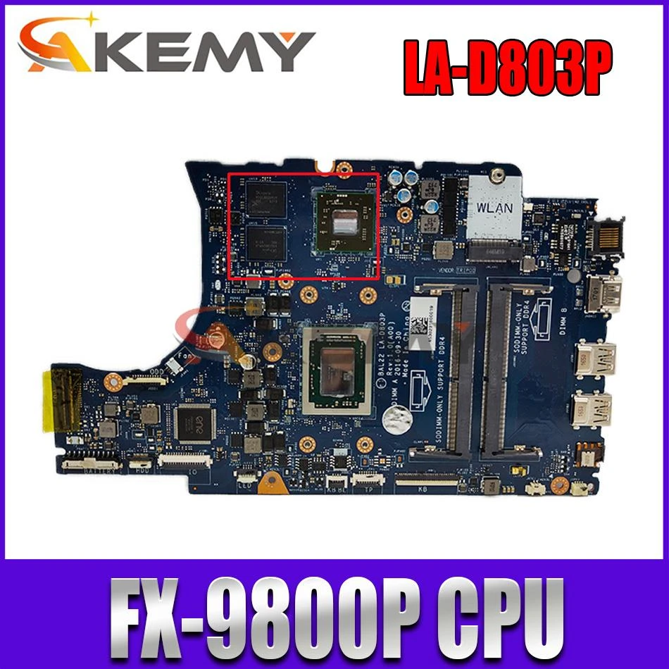 best computer motherboard for gaming Brand NEW Laptop Motherboard FOR DELL Inspiron 5565 FX-9800 BAL22 LA-D803P CN-0KPK2C KPK2C Mainboard Notebook PC 100%Tested gaming pc motherboard