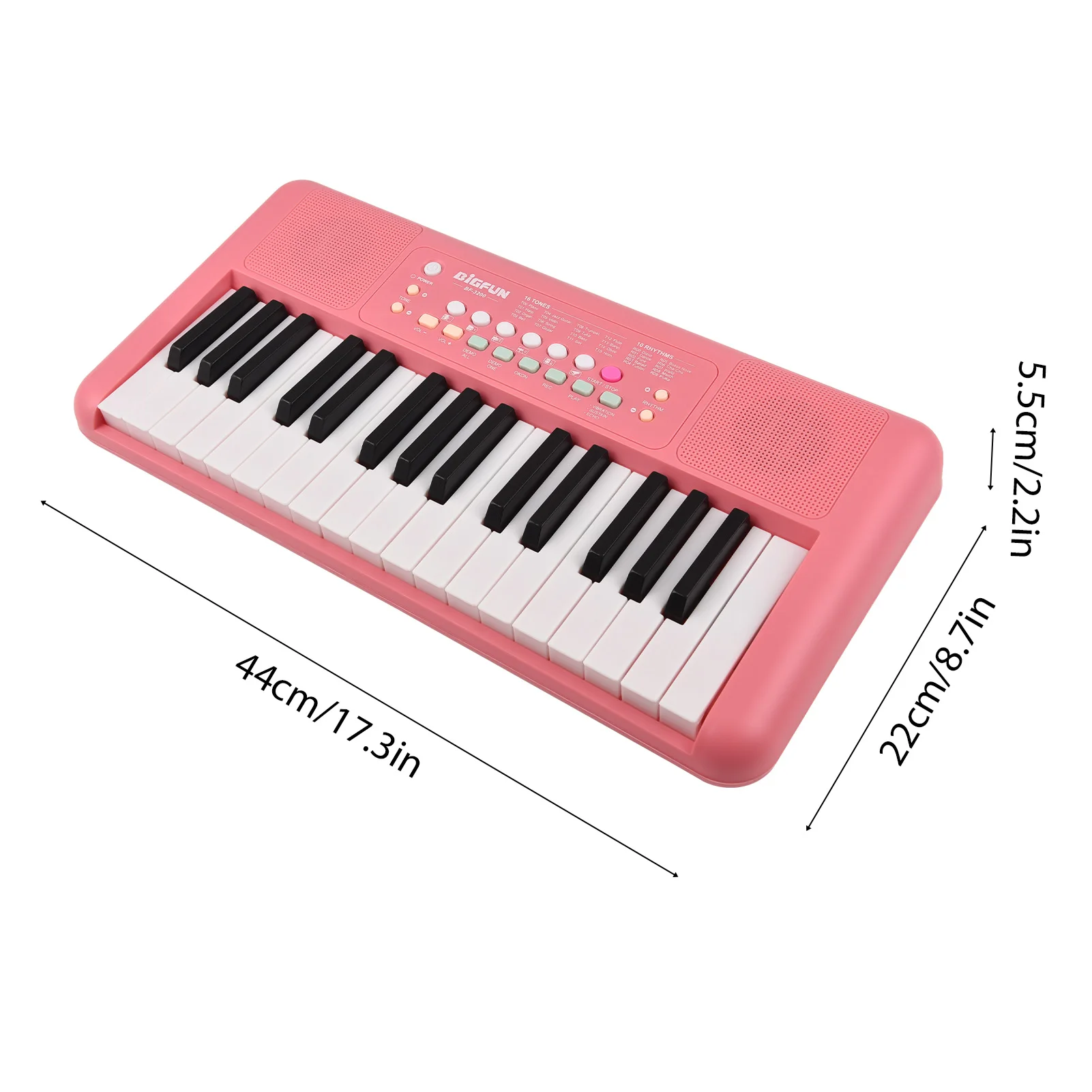 32-клавішне електронне піаніно, 16 тонів, 10 ритмів, 10 демонів, подвійний динамік, музичний інструмент із мікрофоном, подвійне живлення