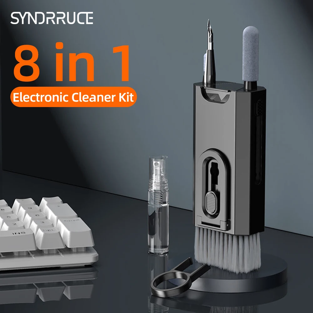 8-in-1 Computer Keyboard Cleaner Brush Kit With Key Puller Earphone Cleaning  Pen For Phone Headset Keyboard Cleaning Brush Tool