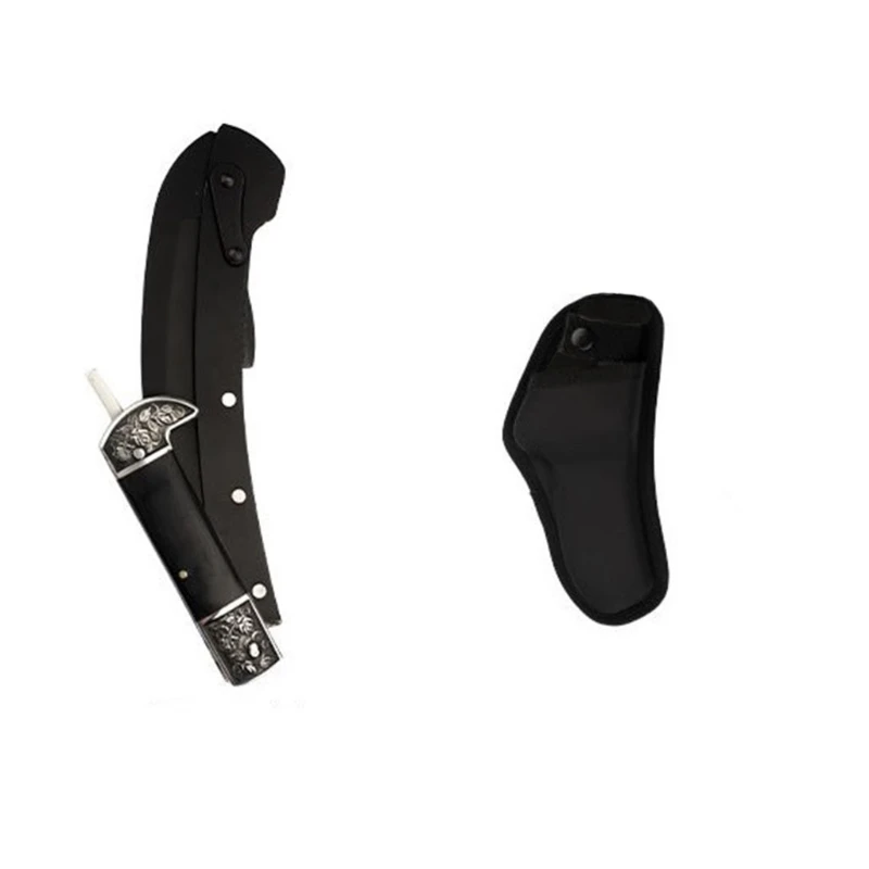 Classical National Style Design Folded Weeding Sickle with Nylon Bag Sharp Steel Blade For Outdoor/ Adventure/ Gardening R9UF