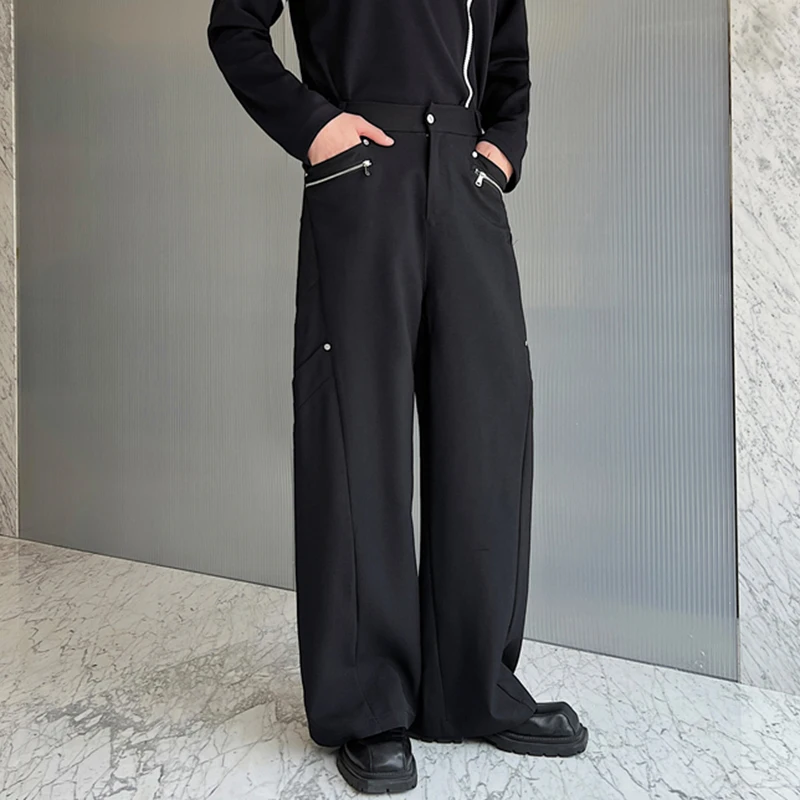 LUZHEN Korean Luxury Suit Pants Spring New Trend Men's Fashionable Splice Zipper Niche Design Casual Baggy Treousers 2adc7b