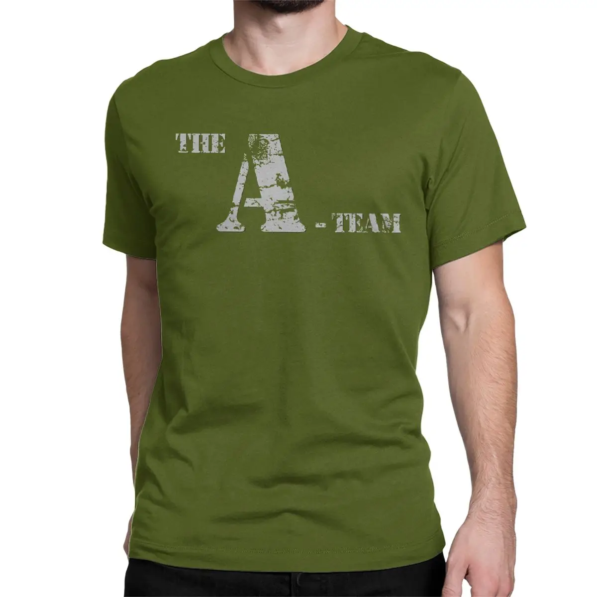 thumbnail image 1 of Camisetas con el logo del Equipo A para hombre y mujer, divertidas camisetas de algodón, cuello redondo, manga corta, ropa de fiesta, 1 of 7