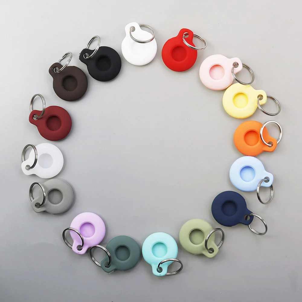 1PC Silicone AirTags Protective Case Keychain