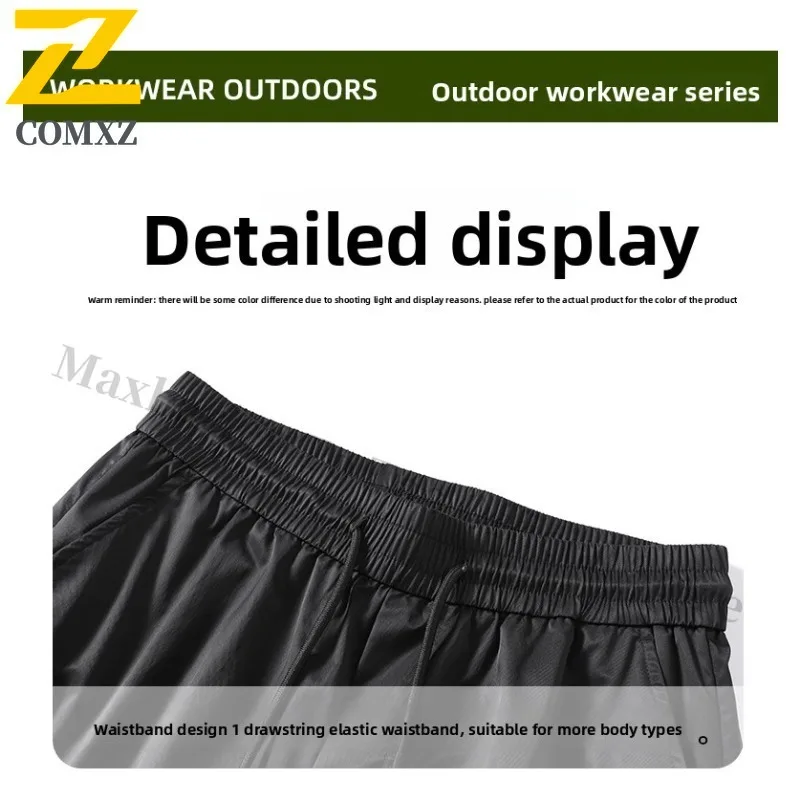 EIAO Men Softshell Hiking Pants Couple Korean Style Outdoor Camping Trekking Lightweight Waterproof Quick-Dry Casual Trousers​​
