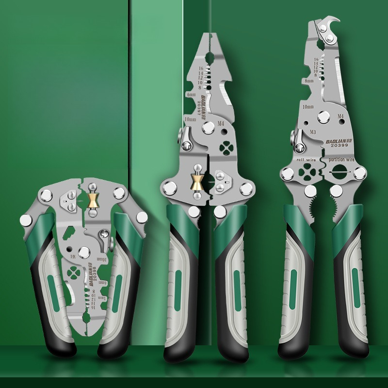 Foldable Wire Strippers New Industrial-grade Multifunctional Wire Strippers Screw Screws Split Wire Winding Pulley Pliers