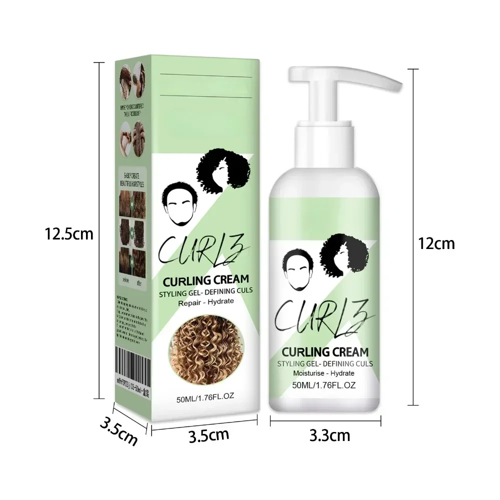 50ml Hair Curling Cream Anti-Frizz Bouncy Resilient Enhancer Styling Lotion Prevent Hair Breakage Smooth Moisturizing Care