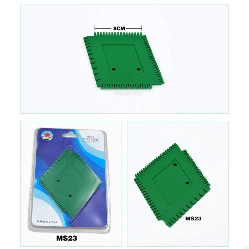 652F Diatom Mud Art Paint Scraper Rubber Tooth Mouth Scraper Scale Pattern Tooth Comb Tool