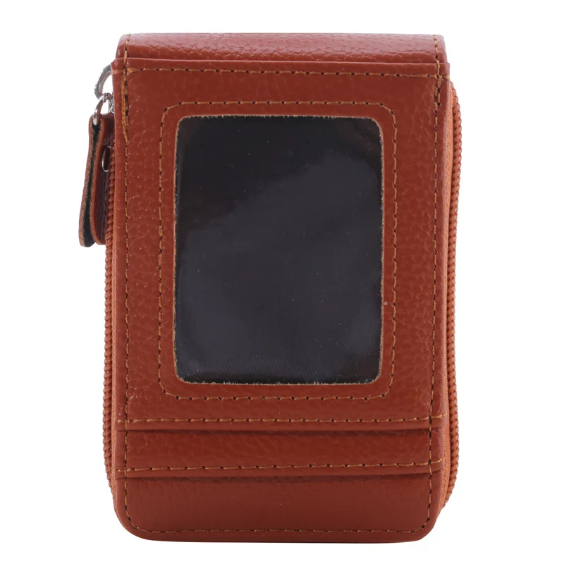 

Men's And Women's Multifunctional Card Holder Small Coin Purse Clutch Case Pure Colour Business Card Case