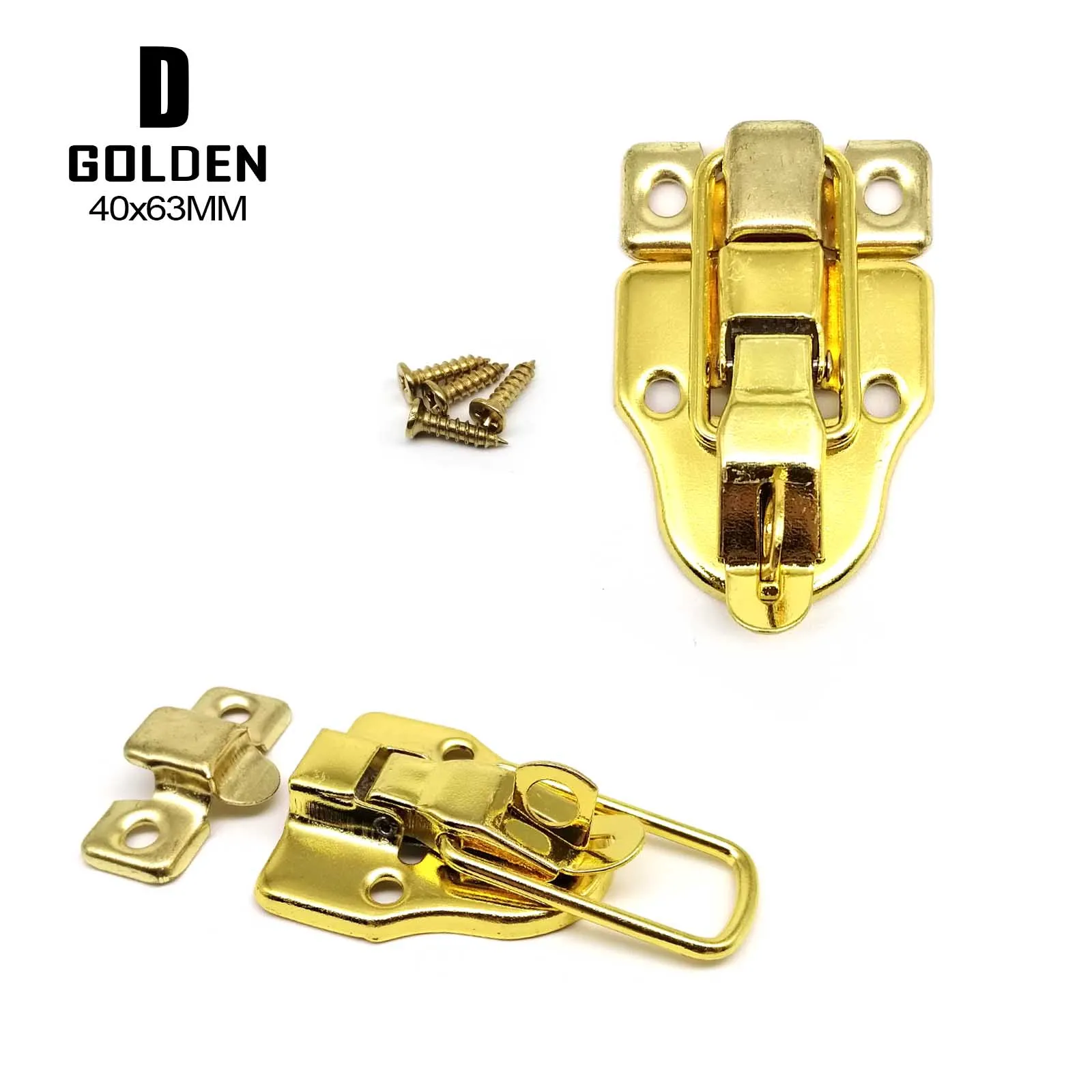 4pcs Jewelry Chest Wooden Gift Wine Box Case Latch Hasp Hook Clasp Suitcase Trunk Toggle Can Hold Lock Padlock Lockable + screws furniture hardware,toggle latches,jewelry box hasps,decorative latches