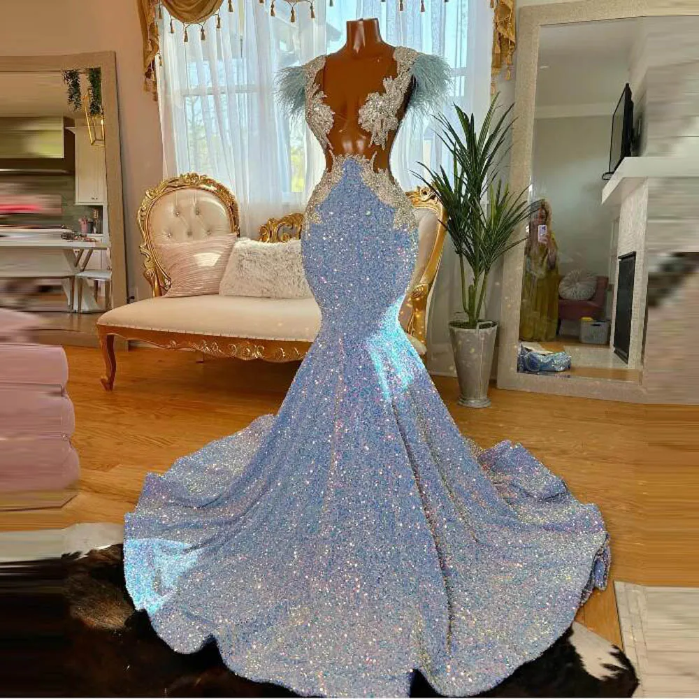 On Sale No Return No Refund Sale  Newest  Fashion Sexy Mermaid Evening Dresses  Halter Beading Luxury  Elegant  Evening Party Dress Real Photo LA6124 main image 0