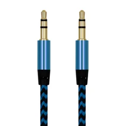 Premium 1M 3.5mm Male - to - Male Audio Cable for Headphones & Speakers (Blue)