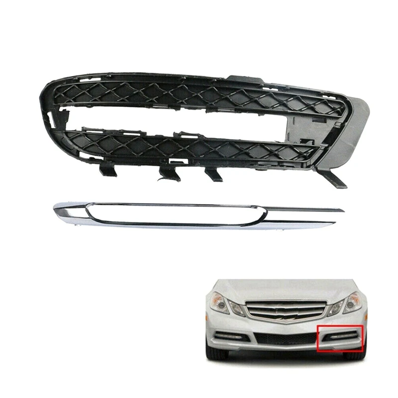 2128851723 2128851823 2128851774 2128851874 Fog Lamp Grille Cover + Decorative Strip Car For Mercedes-Benz E-Class W212