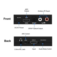 HDMI-Compatible 2.0 Audio Extractor 4K 60Hz Support 5.1Ch Audio ARC Switch Selector with SPDIF R/L 3.5mm Jack for PS5 TV Laptop - Image 6