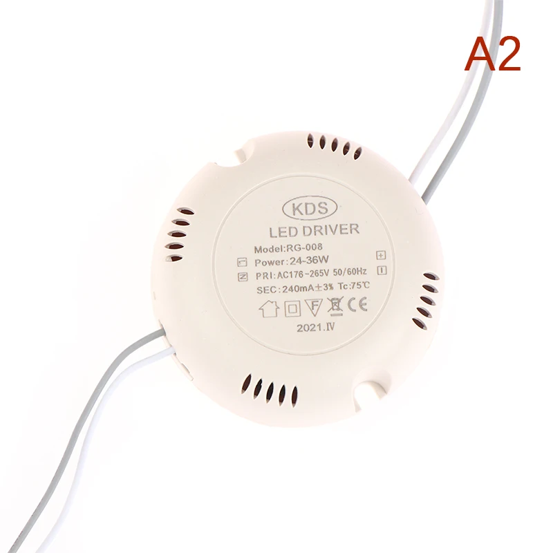 LED 드라이버 조명 천장 전원 공급 장치, 이중 색상 조명 AC176-265V, 8-24W, 25-36W