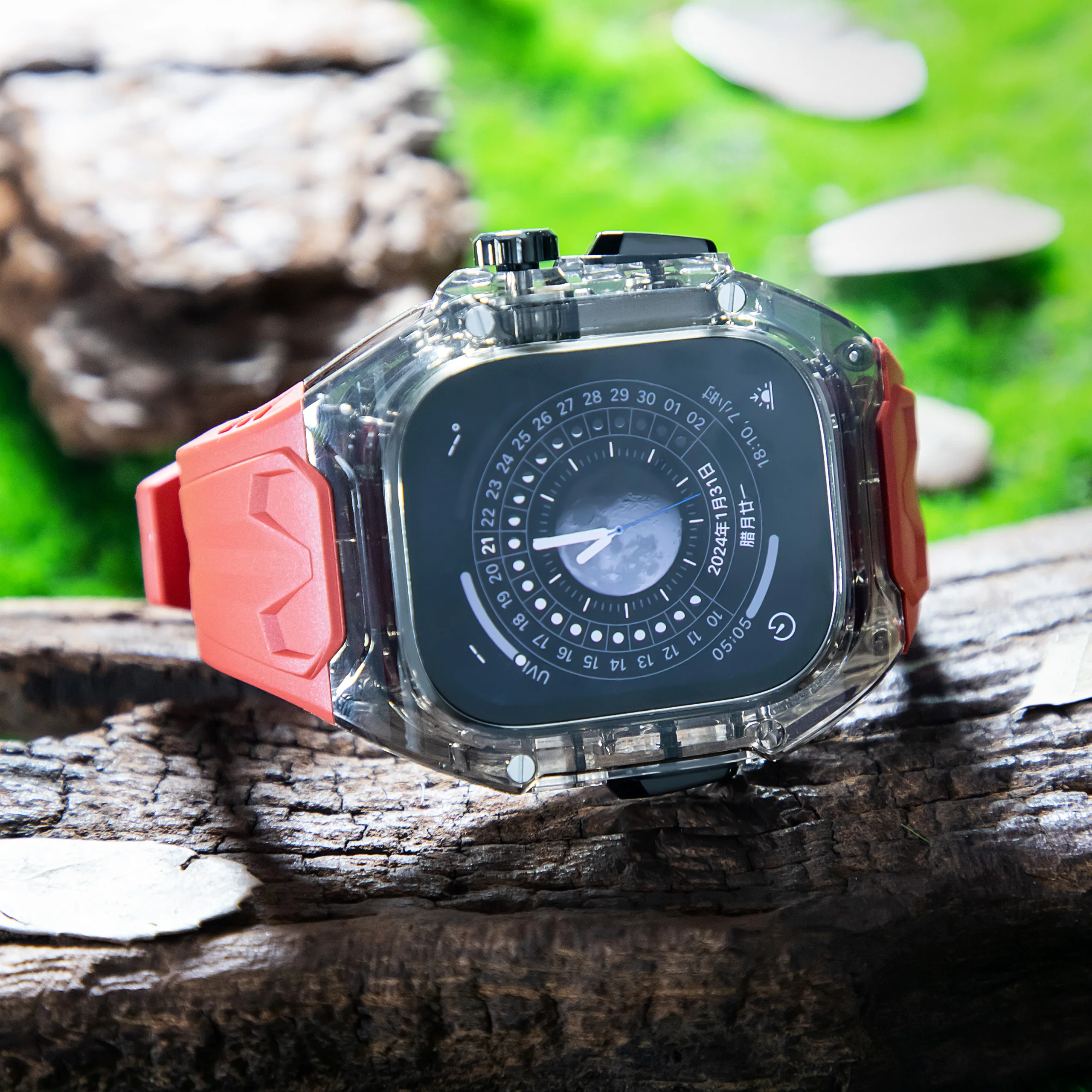Transparent Protective Case + TPU Strap Modification Kit