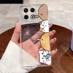 Aesthetic Fashion Cute Cat Soft Transparent Phone Case Cover for Spark 30 Pro 4G (TPU - TPU401)