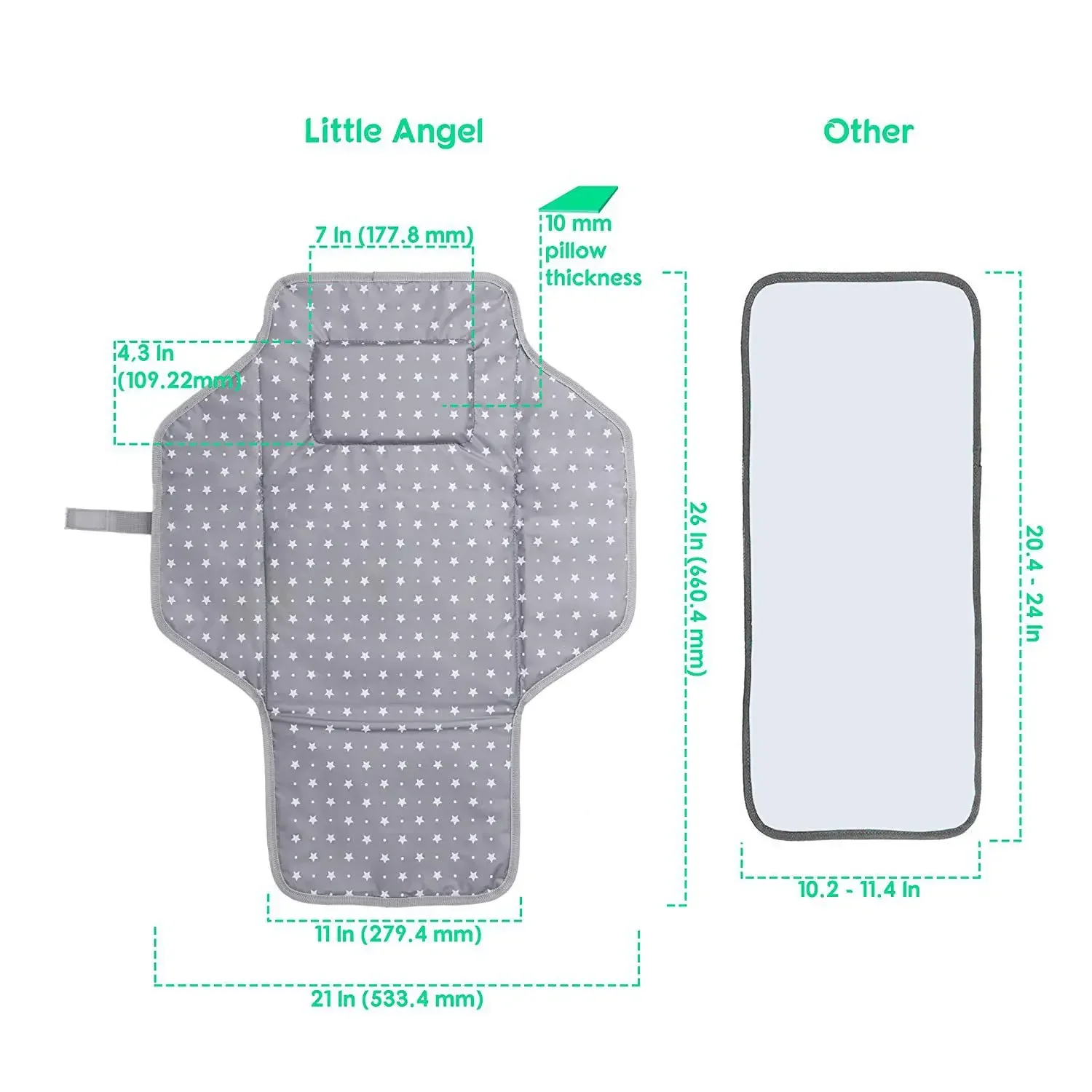 Multifunctional Diaper Changing Pad Portable Waterproof Baby Nappy Changer Travel Diaper Pads Sanitary Napkin Changing Pads