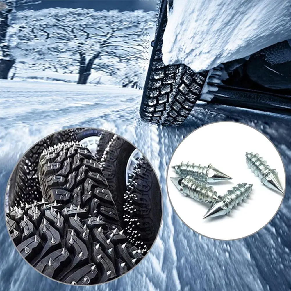 50PCS Winter Car Tires Studs Spikes Wheel Chains for Car Vehicle Truck Motorcycle Tires