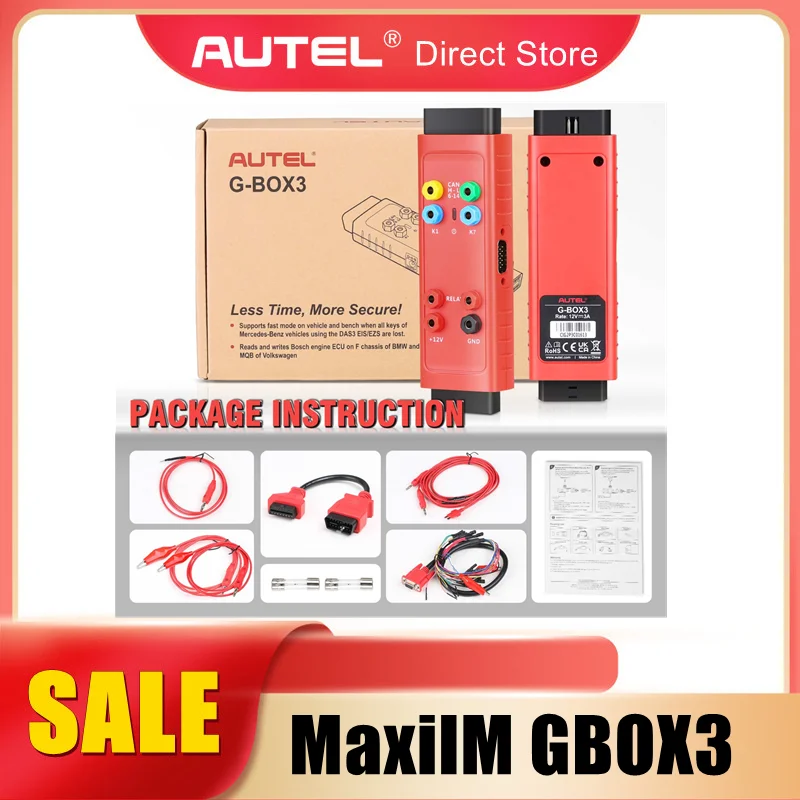 

Autel GBOX 3 GBOX3 Adaptor MaxiIM Used for MaxiIM IM608Pro/ IM608/ IM508 supports EDC17 MEx17 MD1 MG1 ECUs and for Benz All Keys