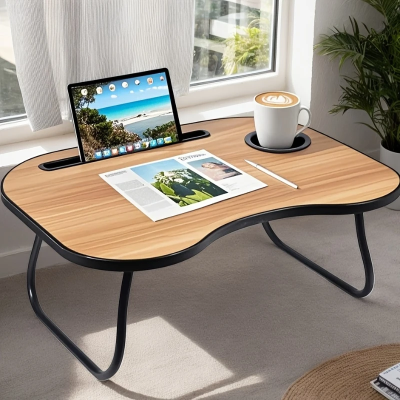 Folding Computer Desk Laptop Desk Foldable Bed and Sofa, Laptop Desk, Portable and Lightweight Computer Stand, Small Tray