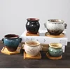 Multi Bamboo Tray Wood Saucer Flower Pot Tray Cup Pad Coaster Plate Kitchen Decorative Plate Creative Coaster Coffee Cup Mat 4