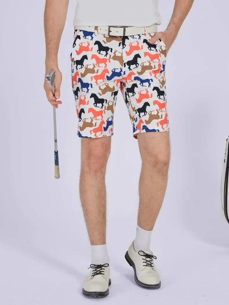 Golf Shorts Mens Summer Slim Fit Baseball Golf Shorts Sweatpants Elastic Sports Wear Fast Dry Casual Trousers