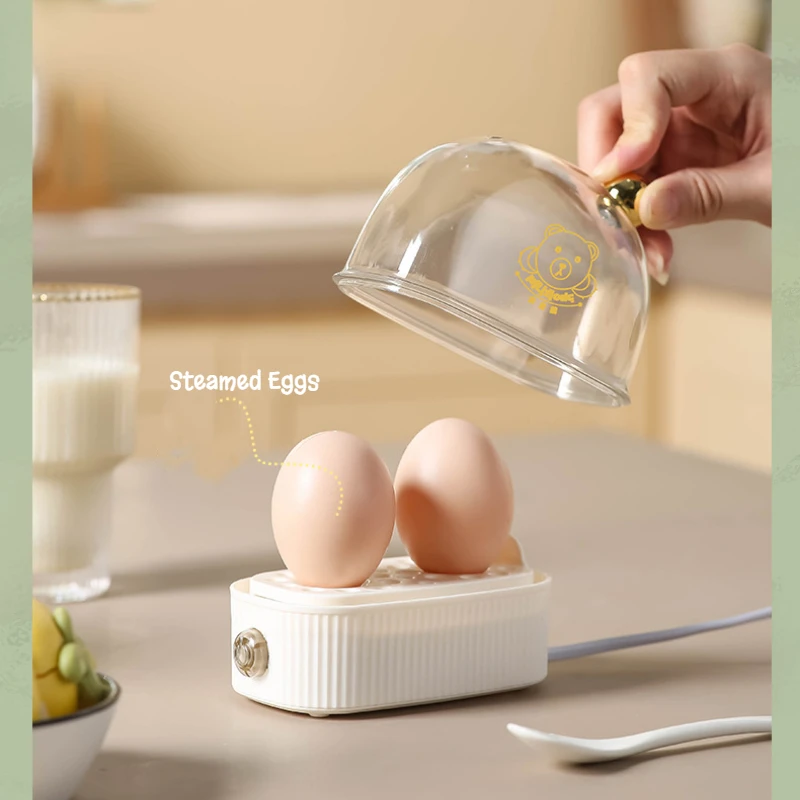 120W Multifunctional Electric Egg Boiler Poacher Automatic Power Off Egg Cookers Mini Breakfast Machine with Food Steamer