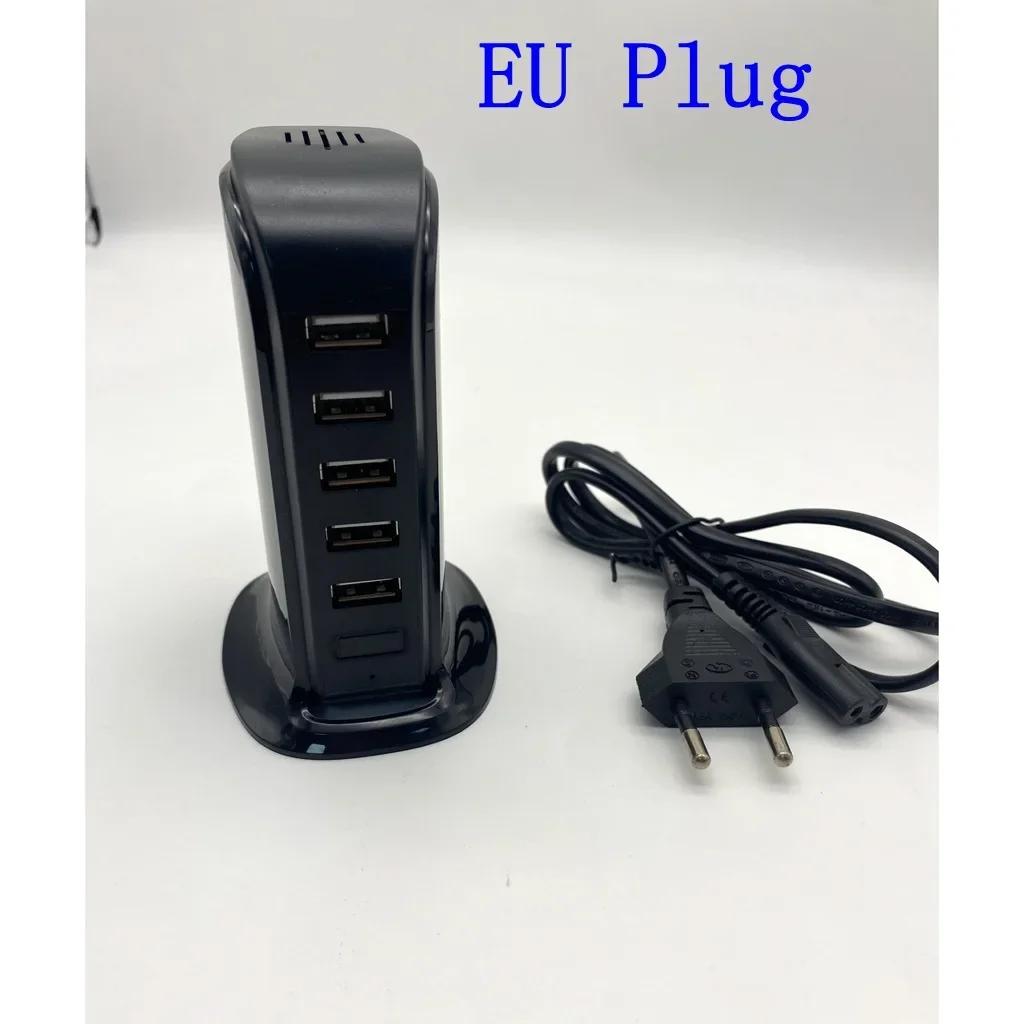 High-Speed 5-Port USB Charging Station with 20W USB-C Power Adapter