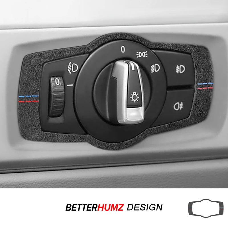 Center Console Headlight Switch Knob Trim Sticker Car Interior Tuning Accessories For BMW E90 E92 E93 Series 3 car interior trim car headlight switch