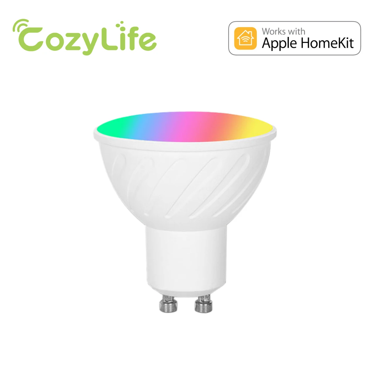 CozyLife HomeKit GU10 WiFi Smart Spotlight RGB+WW+CW 5W LED Light Bulbs