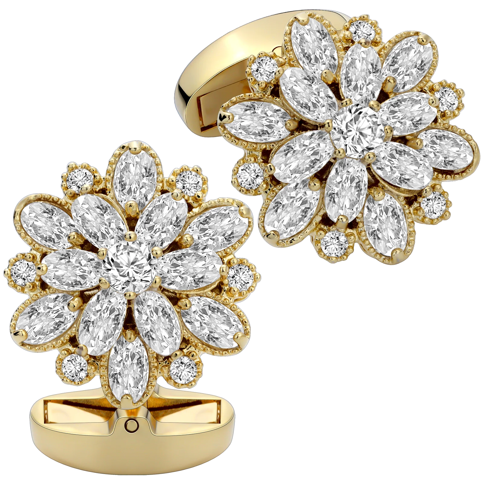 HAWSON Luxury crystal cuff links mens, mens luxury cufflink dress shirts, men's shirt wedding business jewelry or accessories