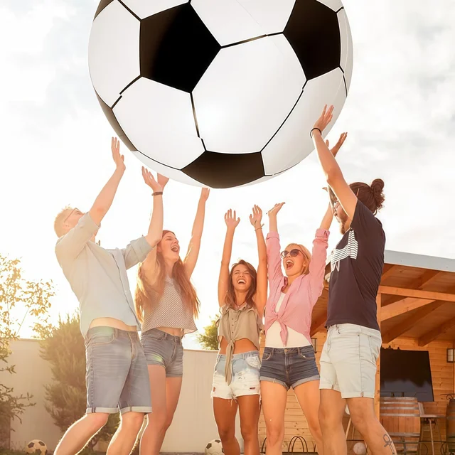 Outdoor Games inflatable toys grass soccer ball school fun sports ball beach Ball Thickened PVC Inflatable Giant Football 5