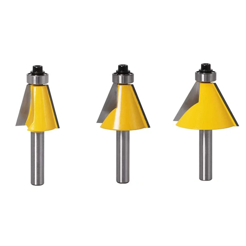 

Фаска с хвостовиком 8 мм, 3 шт., фрезы для дерева со Скосом, деревообрабатывающий инструмент (15 + 22,5 + 30 градусов)