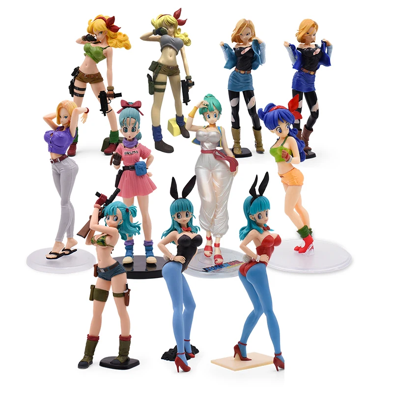 

Anime Bulma Figure ChiChi Launch Bulma Camouflage Girls PVC Action Model Android 18 Lazuli Collectible Dolls Toys Birthday Gifts