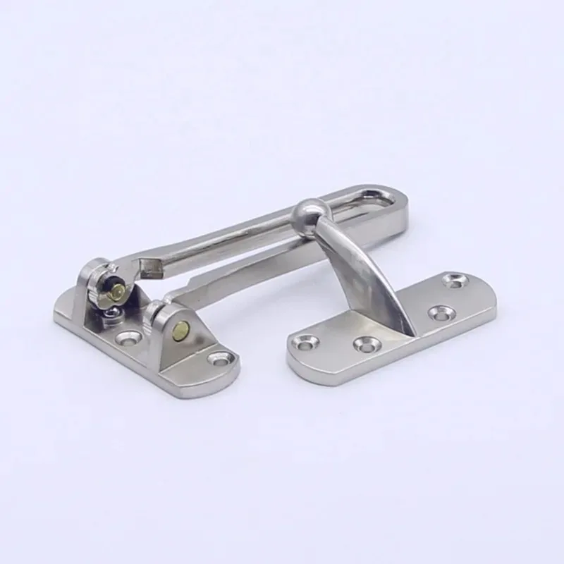 Alloy Anti-Theft Door Buckle Factory Hotel Safety Chain A- Type Bolt Brushed Anti-Lock Door Buckle Insurance