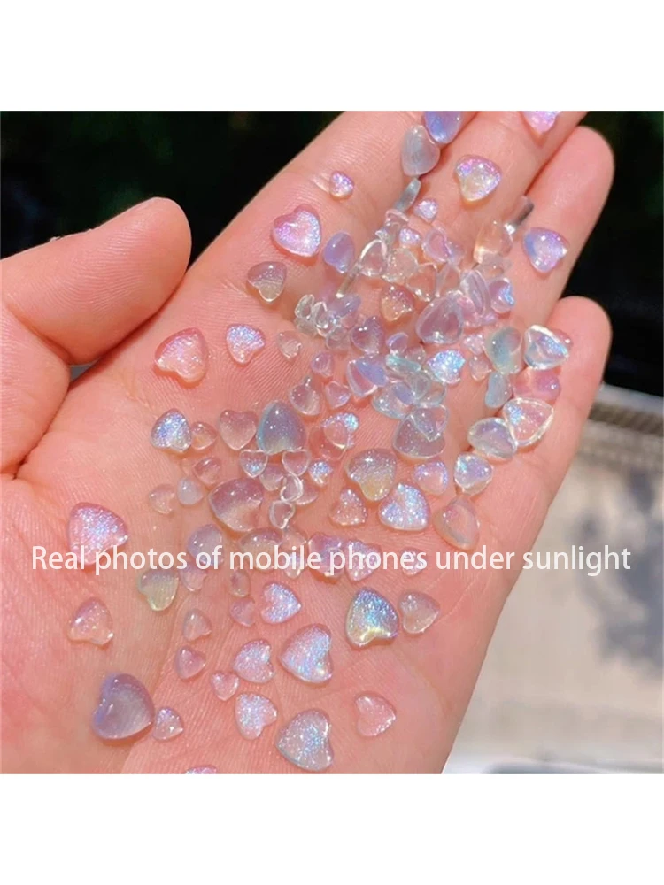 Description Picture 2 of item50PCS Accessories Resin Kawaii Nail Art Charms Cartoon Heart Nail Decorations Mixed Size Bulk Manicure Rhinestones Jewelry DIY