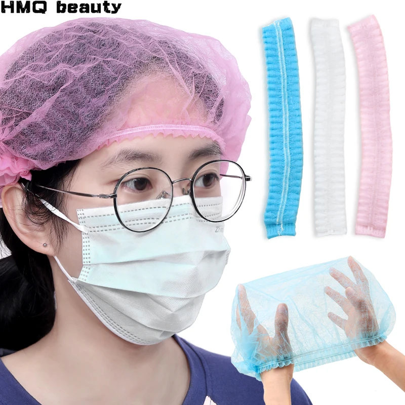 

10/20/50pcs Disposable Non Woven Fabric Sterile Hat For Grafting Eyelash Makeup Hair Net Caps SPA Hair Salon Bathroom Supplies