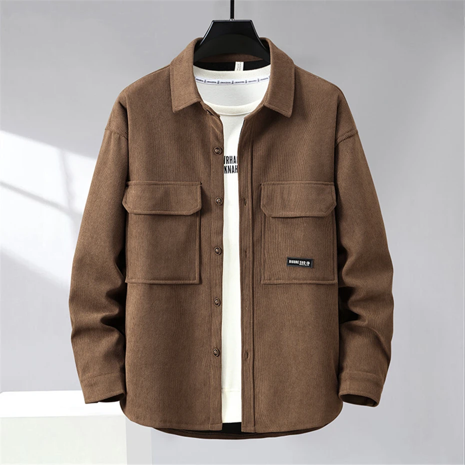 Bamboo Leaf Printed Jacket Men 12XL Plus Size Cargo Jacket Coat Male Fashion Casual Spring Autumn Jackets Big Size 12XL 4