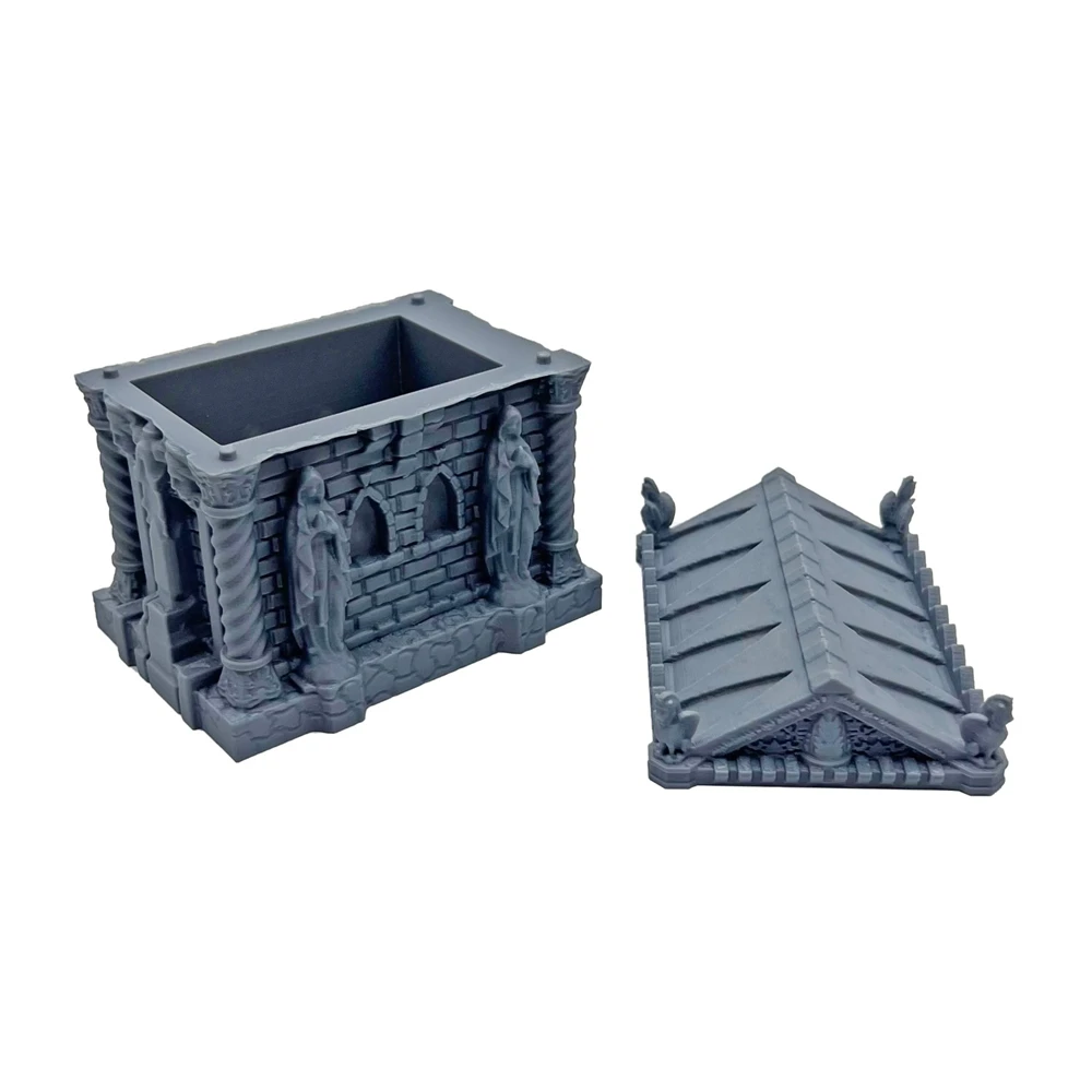 고딕풍 무도색 탈부착식 상단 RPG 지형 모형(D&D 장면 장) 3D 묘지 묘비
